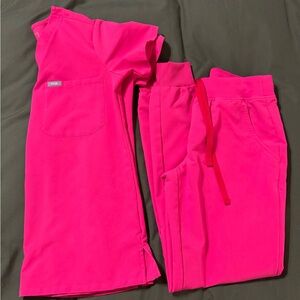 Hot Pink Figs Scrub Set- XXS SOLD